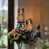 Eldnacele Black Glass Flameless Candles with Remote and Timer, Battery
