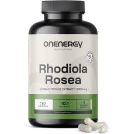 OnEnergy Rose Root (Rhodiola) 5000 mg - Extract - 120 Vegetable Capsules - 4-Month Supply - Ratio 10:1 - Effective Formula - Adapts to Stress - For Active People