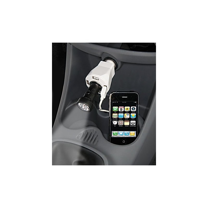 reVolt 5-Way In-Car Distributor and Charging Station with 4x USB