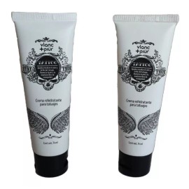 Tattoo Vlanc Piür Crema para tatuajes Crema Humectante Hidrante Tatuajes 74ml C/u 2 Pz Tattoo