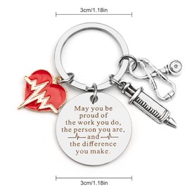 Nurse Keychain Gifts - Medical & Doctor Graduation Gifts for Women, Teachers & Thanksgiving