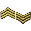 Military Uniform Chevrons Sergeant Stripes Army Embroidered Weapons Emblem Iron