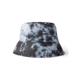 Nirvana Kids Bucket Hat in Black and Grey | Unisex Tie Dye Logo Hat | Casual Sun Protection Accessory | Iconic Band Merchandise | Music Theme Clothing for Kids, black, Unit size