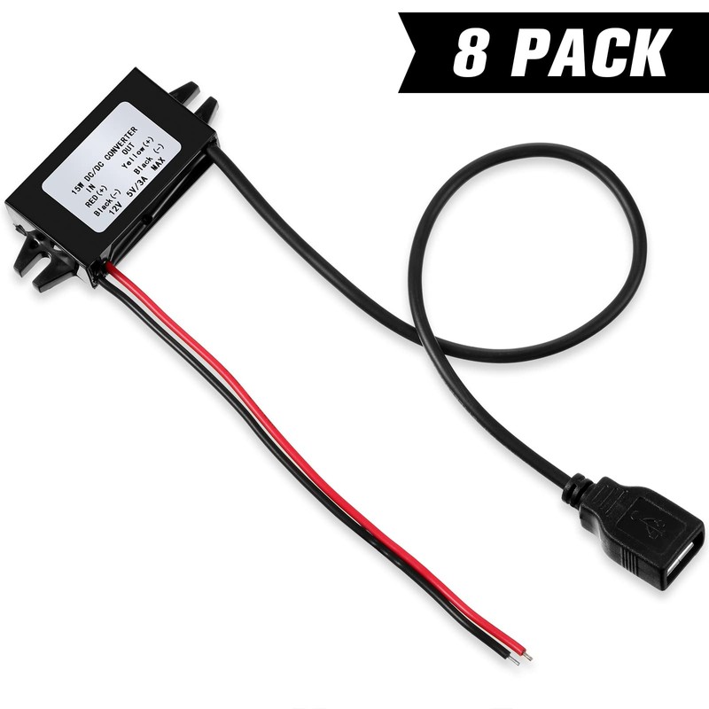 Weewooday 12v to 5v Dc Converter Buck Module USB Output