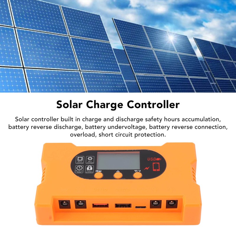Solar Charge Controller 12V 24V Dual USB Type C Fast