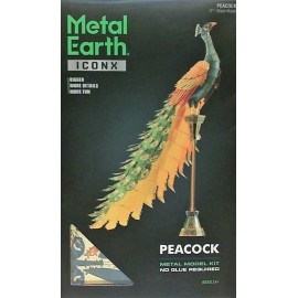 Fascinations ICONX PEACOCK 3D Laser Cut Steel Metal Earth Model Kit ICX112