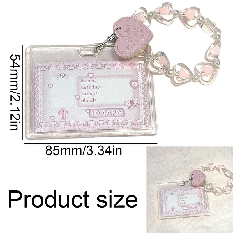1 Pack Clear Acrylic Card Holder ID Card Holder with