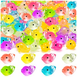 SYWHXY 68PCS Luminous Mini Resin Dolphin Figurines - Glow in The Dark, Cute Miniature Dolphin Animal Statues for Micro Fairy Garden, Landscape, Aquarium, Birthday, Hidden Game (7 Colors)