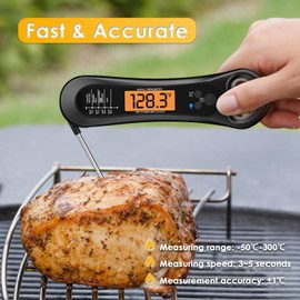 Meat Thermometer Digital, Waterproof Food Thermometer for Kitchen