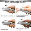 XW Heavy Duty Auto-loading Utility Knife,3-position Retractable Box Cutter with