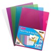5 x A4 Gloss Coloured Plastic Open Top & Side Report File Project Cover Files