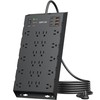 DEPOW DEPOW Surge Protector Power Strip, 6.5FT Long Flat Plug