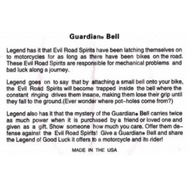 Guardian Bell Biker Betty Motorcycle KIT, Silver, 1.5"