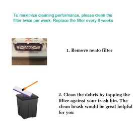 Hongfa Replacement for Neato Connected D7 Filters, 12pcs Neato BotVac D series Filters Compatible with Neato D80 7e 85 D3 D4 D5 D75 BotVac Connected Robot Vacuums