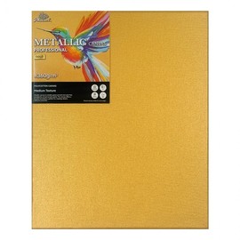 10F Metallic Gold & Silver Canvas for Oil & Acrylic Painting / Art Panel 10F=Silver