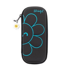 Mr. Wonderful - Wonder Daisy with Relief Pencil Case - Blue, Colourful, Standard, Colourful, standard