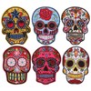 VILLCASE 6 Unidades Parches de Calavera, Apliques de Costura