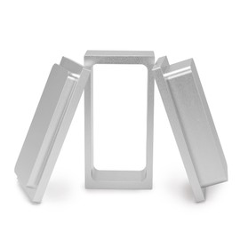 YEICXOH Pre Press Mould Pre-Press Mould for Solvent-Free DIY Extraction and Pre-Press Mould & Press Mould (2x4 Silver)