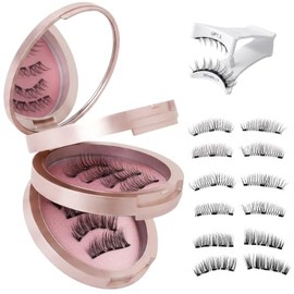 WEIYANG Kit de Pestañas Postizas Magnéticas, Incluye Aplicador y Caja de Almacenamiento, Aspecto Natural, No Necesitan Pegamento, Reutilizables, Vario