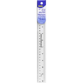 Helix Professional Ruler Acrylic Metric and Imperial 300mm Ref T12010