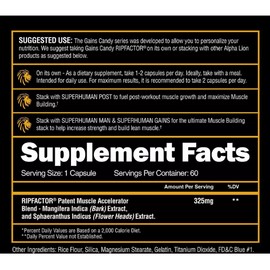 Alpha Lion Gains Candy Rip Factor 60 Caps (RipFactor)