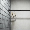 Wardrobe Rail Black Mounted Kit for Clothes Hanging (1 rail,
