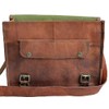 9" small Leather messenger bag shoulder bag cross body vintage