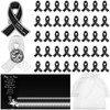 40 Sets Funeral Ribbon Pins Bulk Memorial Ribbon Metal Pins