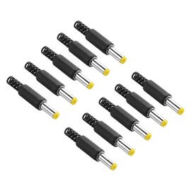 PNGKNYOCN DC 5.5x2.1mm Power Plug，DC 5.5mm x 2.1mm Male Solder Type Power Plug Adapter for Power Cable Repair（10 Pack）