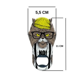 Cute Cat Bottle Opener Magnet,Refrigerator Magnet Silicone Metal Bottle Opener for Beer Coke Bartender Kitchen Barware Metal Novelty Cute Fun Shape,Unique Birthday Beer Gifts Ideas 4,5 inç