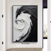 Black and White Abstract Painting Modern Black Canvas Wall Art
