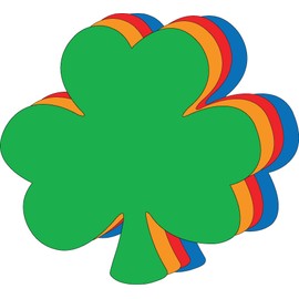 Die-Cut Magnetic - Large Assorted Color Shamrock, 5.5" x 5.5" 4 in a Pack for Inspired Classroom/School Crafts Projects, St. Patrick's Day, Holiday Decorations and Garage Decorations