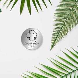 Tixlux Small Hug Lucky Charm, Lucky Charm with Bag, Pocket Hug, Courage Gift, Get Well Soon Gifts, Lucky Charm Exam for Family Women Boys Patient (Silver)