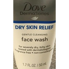 DOVE 12cnt Derma Series Dry Skin Relief Gentle Cleansing Face Wash 1.7oz/50ml