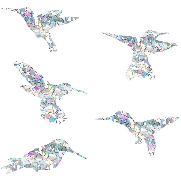 Hummingbird Static Window Clings Anti Collision Window Decals for Bird Strikes, Glass Alert Stickers, Stop Birds Flying into Windows, Set of 20