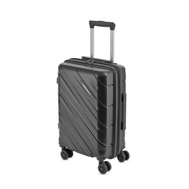 Karriage-Mate Expandable Hardside Carry-On Luggage Set, Suitcase with Eight Spinning Wheels, 20-Inch and Scratch-Resistant Surface (Black)