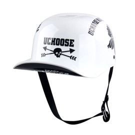 Uchoose Baseball Style Cap Motorcycle Helmets Matte Black Unisex-Adult Helmet for Adults Motorcycle Motorbike Moped Street Bike DOT Approved (X-Large, UCHOOSE)