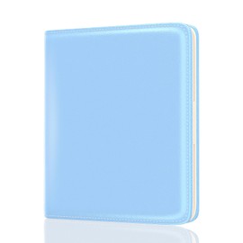 Rouidr Womens Wallet, RFID Small Slim Wallet for Women, Cute Bifold Leather Pocket Credit Card Holder Ladies Mini Purse with Zipper Coin Pocket & ID Window, Blue