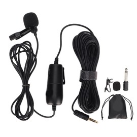 S2 Lavalier Microphone Professional Lapel Mic with 6.5mm Adapter for Recording Video Vlogs Podcasts Interviews