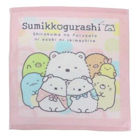 Wash Towel (Sumikko Gurashi Shirokuma Hometown) Shirring Dye Print