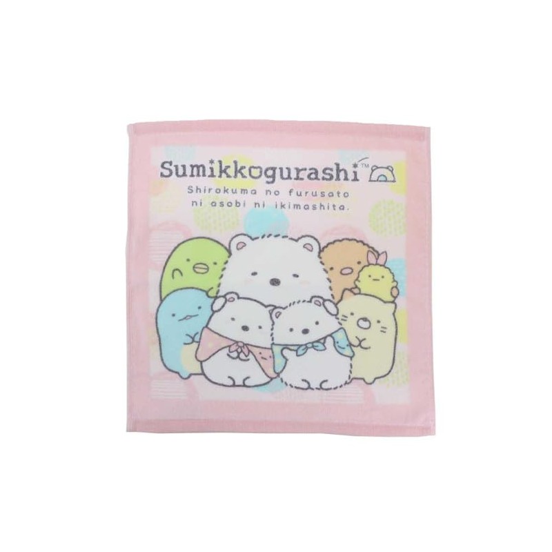Wash Towel (Sumikko Gurashi Shirokuma Hometown) Shirring Dye Print