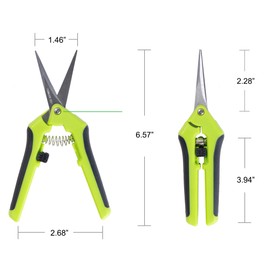 Hyindoor 3 Packs Pruning Shear Gardening Trimming Scissors Garden Scissors Hand Pruning Snips with Curved Stainless Steel Blades
