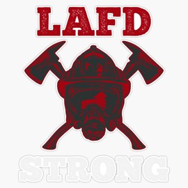 Lafd Strong Sticker Bumper Sticker Vinyl Decal 5"
