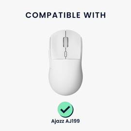 kwmobile Mouse Feet Replacement Compatible with Ajazz AJ199 Computer Mouse Skates Sticker - Black