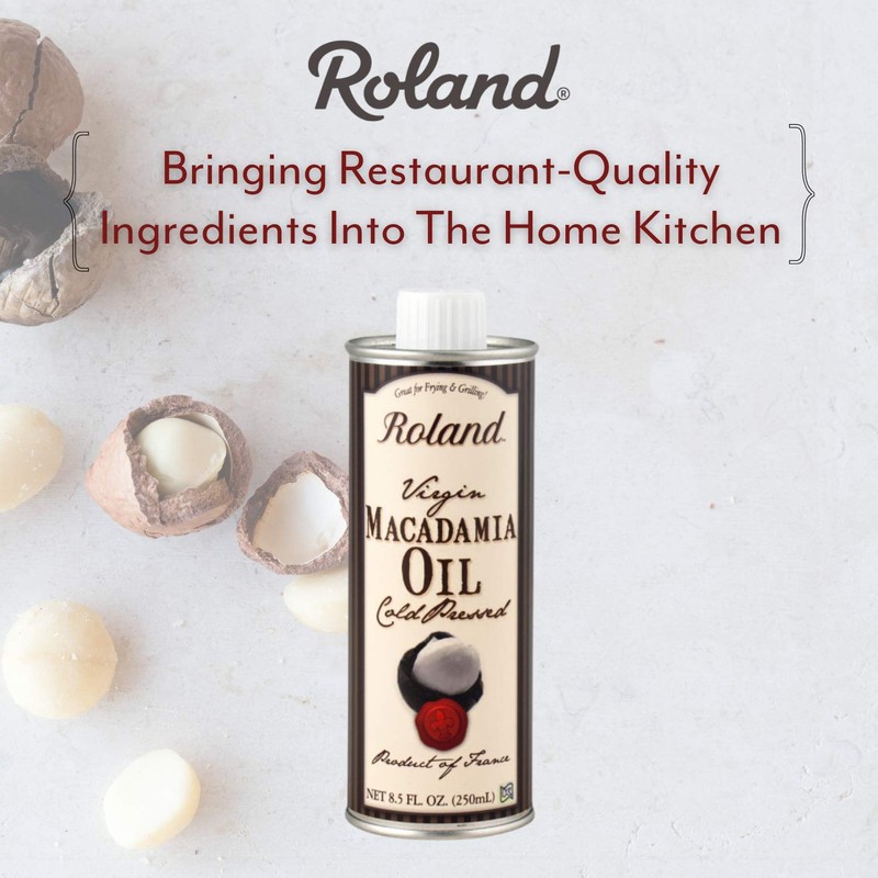 Roland Foods Virgin Cold-Pressed Macadamia Oil, Specialty Imported Food, 8.45