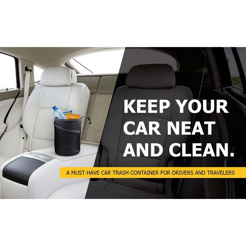 Mavoro Car Trash Can, Portable Garbage Bin, Collapsible Pop-up Water