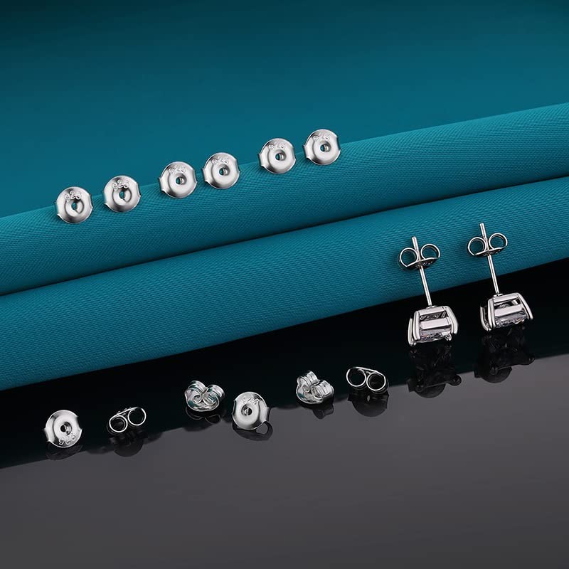 Catinee14K Earring Backs,6 Pairs 925 Sterling Silver Earring Backs for