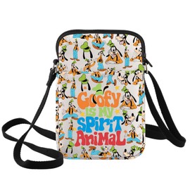 BWWKTOP Cartoon Goofy Crossbody Bag Cartoon Goofy Fans Gift Goofy Adjustable Strap Bag Goofy Merch (Goofy Spirit-XK B)