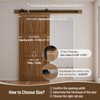 CCJH 5.5FT Sliding Barn Door Hardware Kit Heavy Duty Smoothly