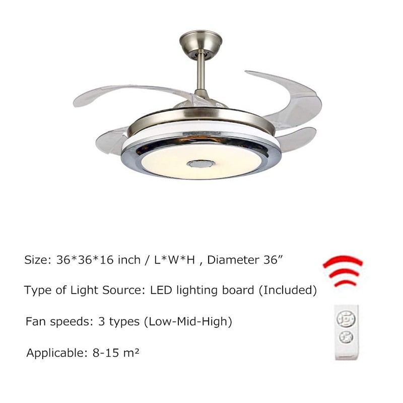 A Million 36” Modern Ceiling Fan Light with Smart Bluetooth
